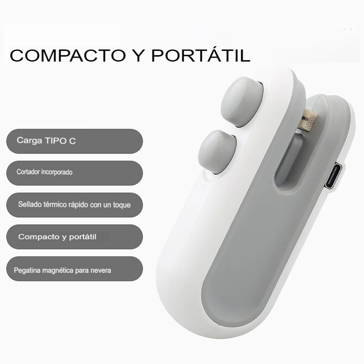 Mini Sellador De Bolsas Recargable